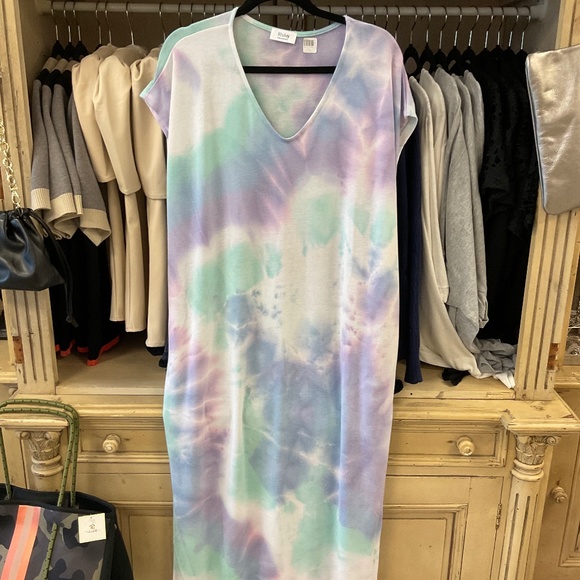 💜Tie Dye Sweatshirt Dress🩵 - Picture 1 of 5